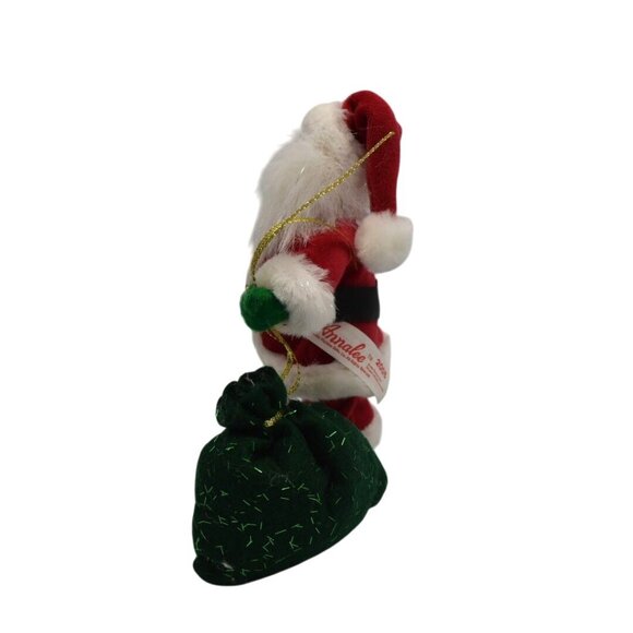 Annalee Dolls 2005 Santa Claus Green Sack 7.5 in Christmas Ornament - Picture 4 of 5